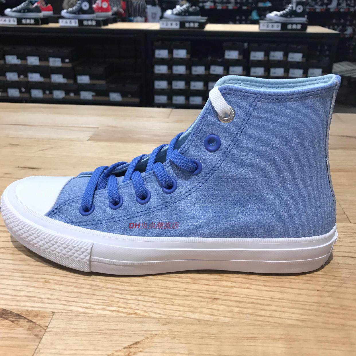 converse匡威chuck ii 二代高帮混合皮质休闲帆布鞋154029c