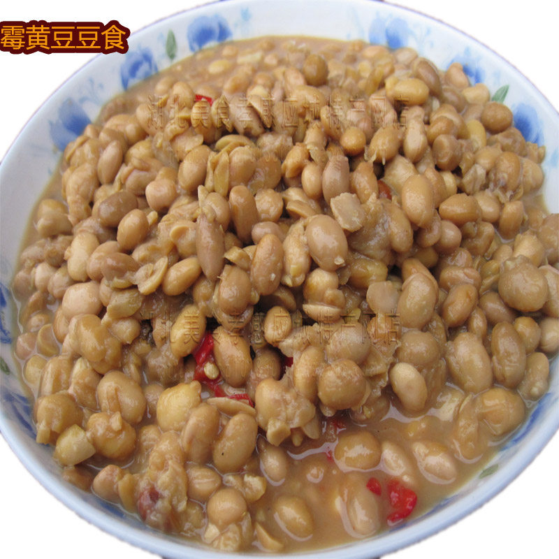湖北孝感应城特产农家自制霉黄豆酱霉豆食臭豆鼓臭黄豆豆豉下饭菜
