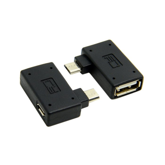 帶供電 右彎 micro usb轉usb otg轉接頭 micro usb otg轉換插頭