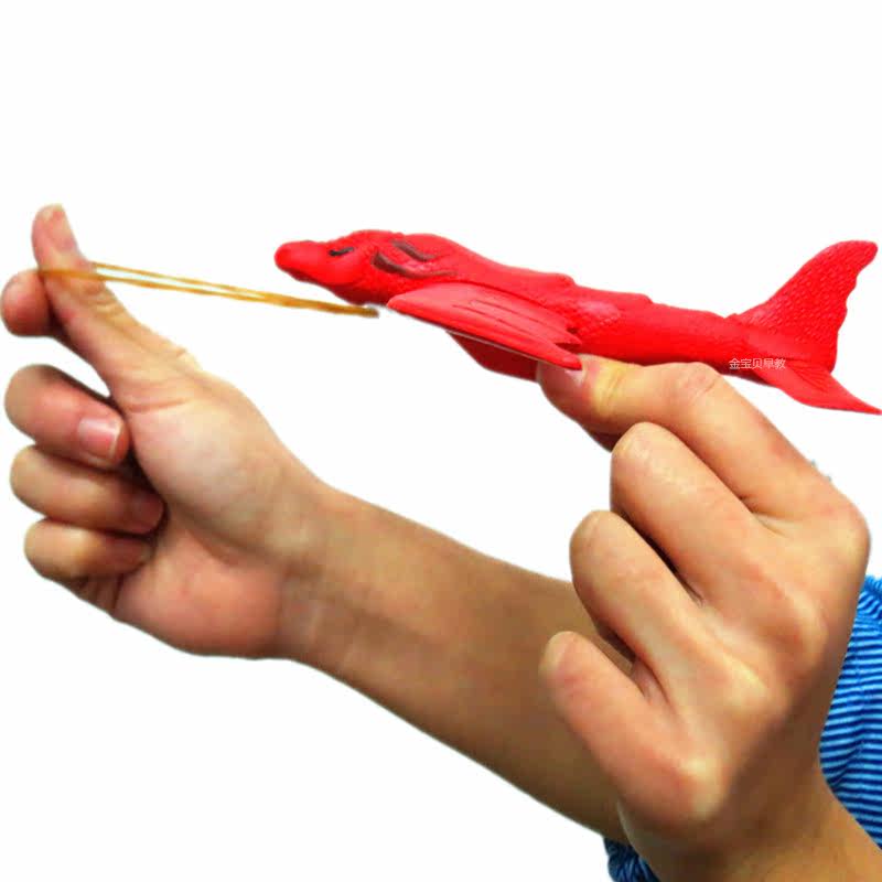 softoys儿童户外体验玩具eva软体弹射玩具恐龙弹射橡皮筋飞机包邮