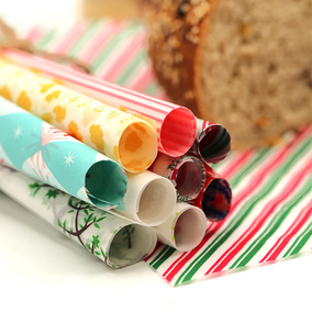 热卖精美烘焙蜡纸 油纸粉色蓝色条纹彩色糖果纸蜡纸包装纸10张价