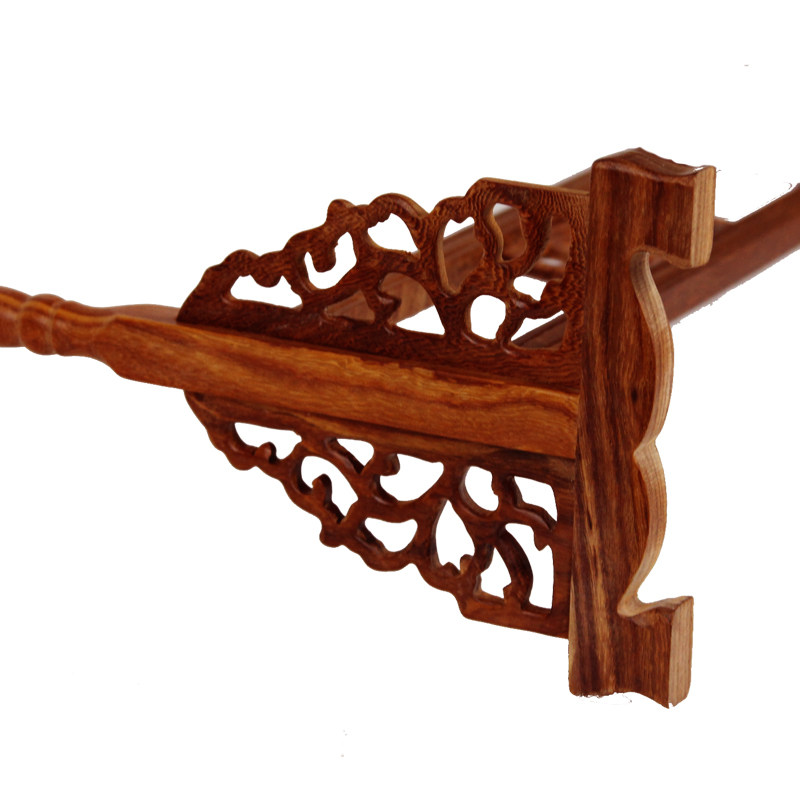 六品堂文房四宝 笔架 毛笔书法用品 笔搁 毛笔架-五指山红木山叉