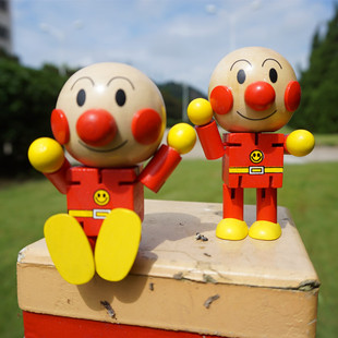 公仔 造型百变卡通面包超人公仔 木质关节玩偶人偶 益智玩具 3岁以上