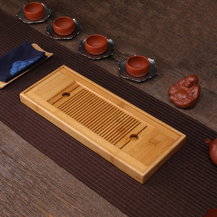 亲韵竹茶盘茶具储水茶台小号茶海盛水功夫茶具茶盘竹制特价小茶盘_不