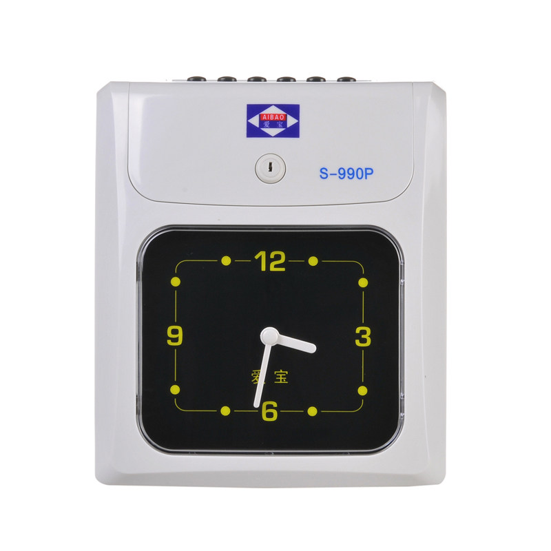 爱宝s-990p考勤机打卡机上班打卡机纸卡式签到考勤打卡钟送卡纸