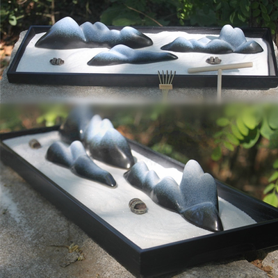 包邮日本枯山水沙盘摆件新中式禅意家居客厅家装摆设装饰品