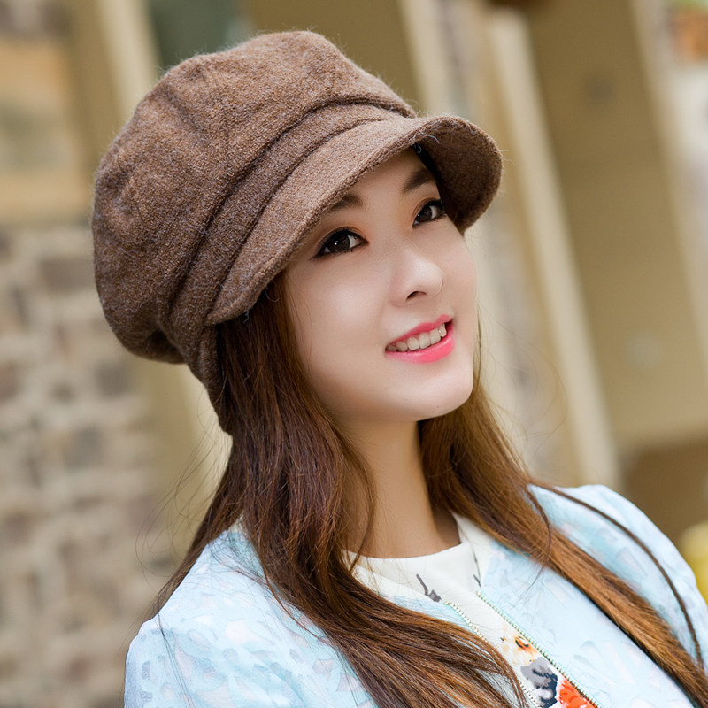 贝雷帽子女韩版潮时尚画家知性时装帽秋冬季鸭舌帽春秋英伦677888
