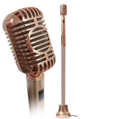 360度复古摇摆麦克风ktv专业落地话筒舞台立麦支架话筒一体式摇麦_双