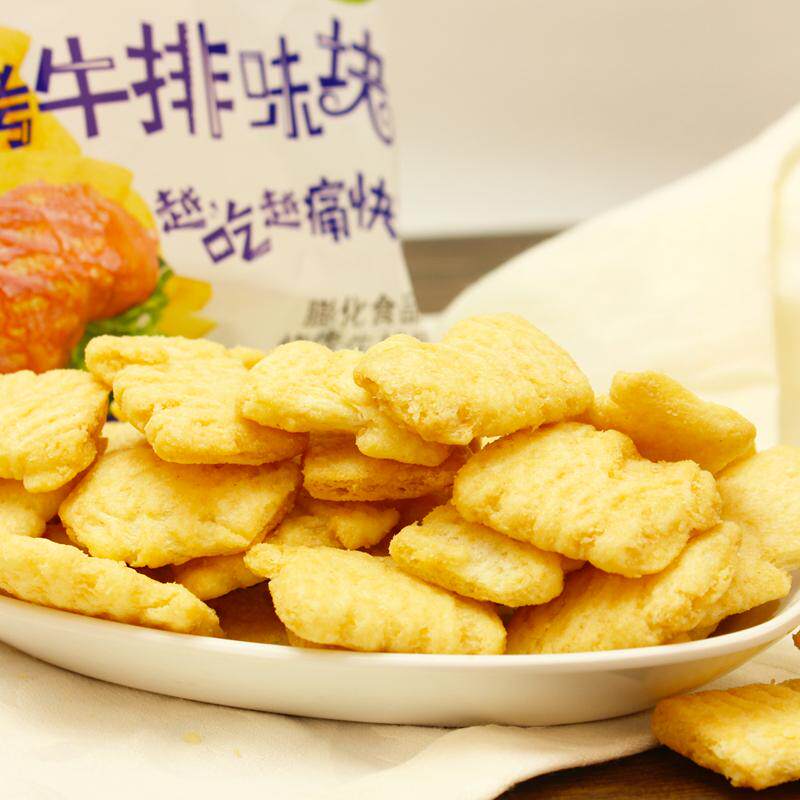 【天猫超市】盼盼 烧烤牛排味块卷105g 休闲膨化食品 薯片 零食