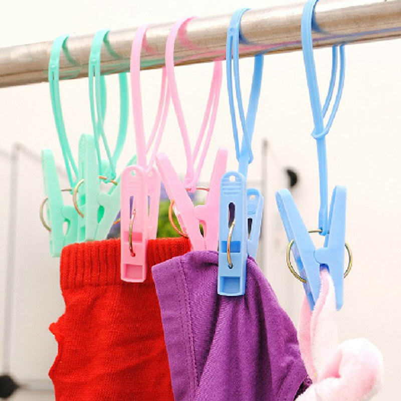 晾衣夹子强力加厚塑料防风耐用型衣夹晾衣服夹旅行便携用品12只装