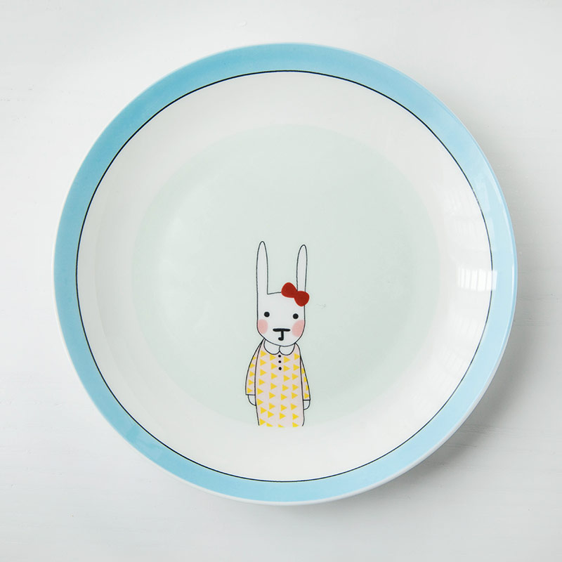 牛排西餐盘子家用儿童餐盘餐具创意卡通陶瓷菜盘水果盘碟子早餐盘