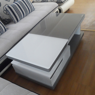 正品全国包邮东金茶几灰白色现代简约风格客厅装饰钢化玻璃桌面