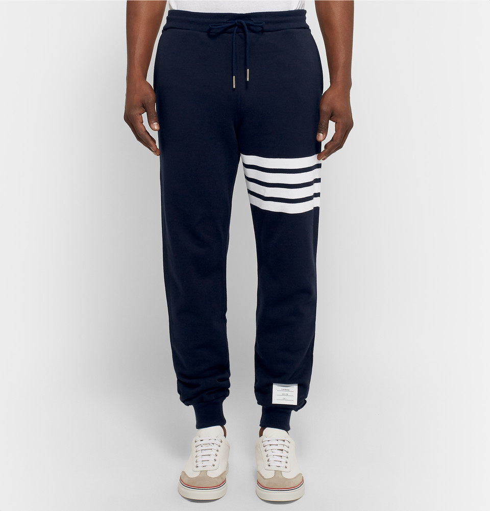 专柜代购 thom browne2016新款男运动裤条纹时尚休闲裤子