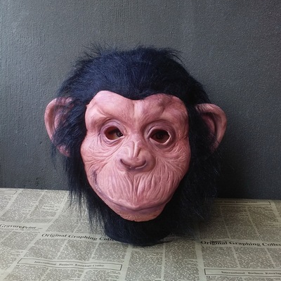 从你的全世界路过cos猩猩头套邓超 猴子面具 动物卖萌恐怖万圣节