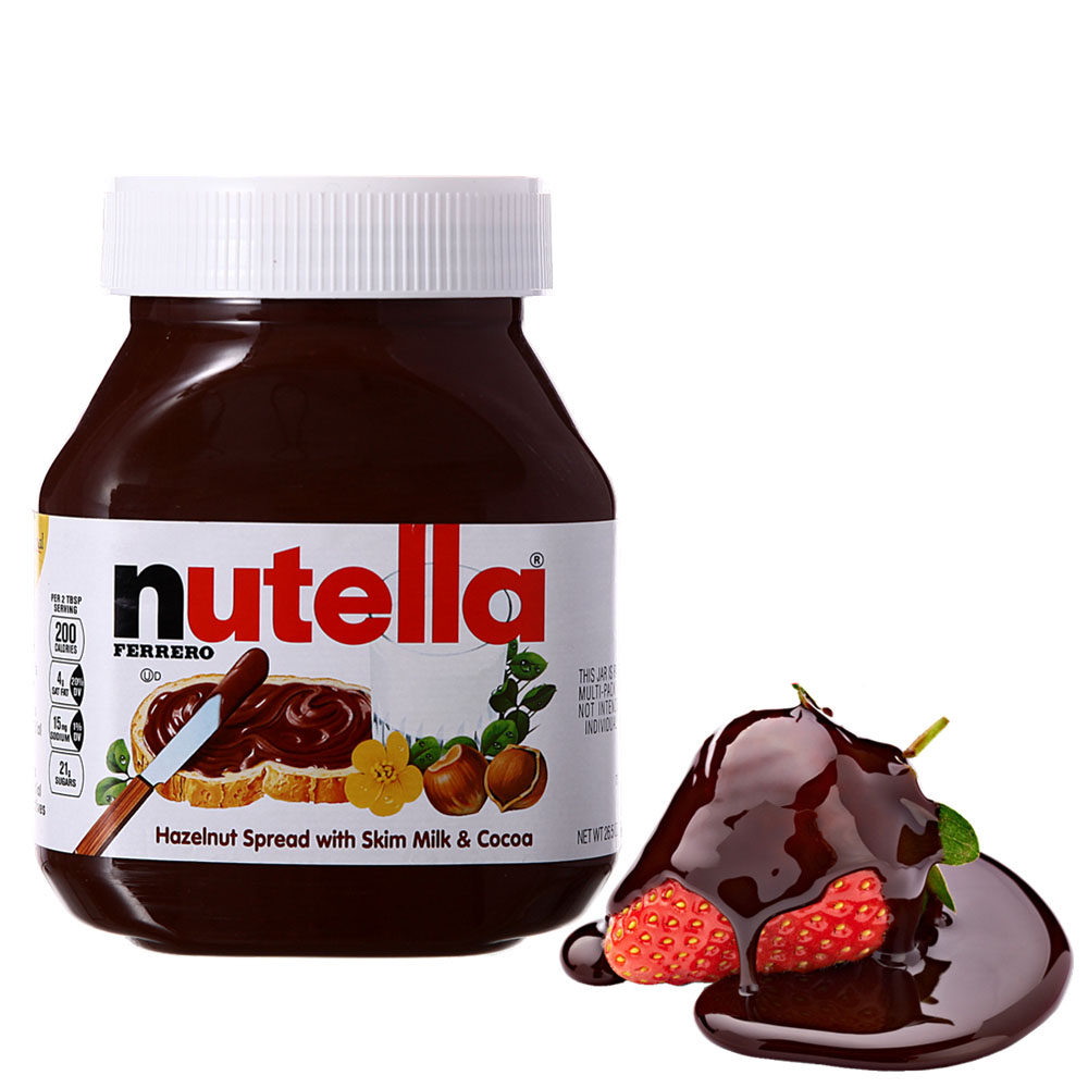 德国进口nutella能多益榛果巧克力酱 早餐面包涂抹可可酱750g