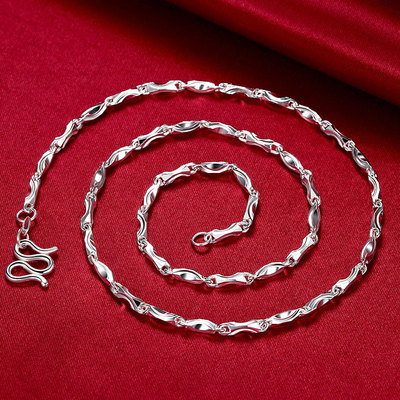 百寻s925银项链女 锁骨元宝瓜子链配饰吊坠 日韩简约百搭长款礼物