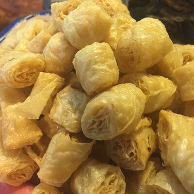 现做现卖诸暨手工皮卷原味皮卷农家豆腐皮皮卷三鲜配菜炸响铃500g