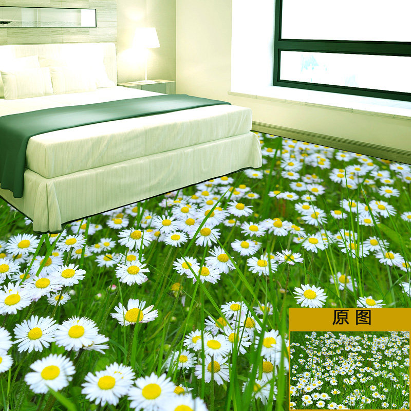 定制欧式地贴防水贴纸地板地面地垫卧室卫生间浴室客厅