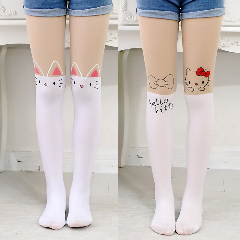 儿童拼接假透肉色丝袜假大腿女童舞蹈袜日韩风潮宝夏天防勾丝裤袜