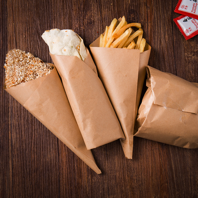 牛皮纸汉堡纸 一次性食品包装纸面包三明治烤鱼防油纸饭团纸