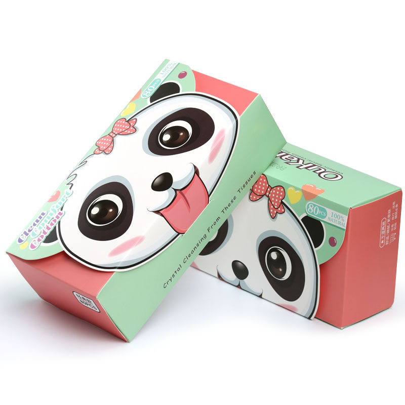 熊猫一次性洗脸巾美容纸巾纯棉洗面洁面巾纸卷无纺布旅行擦脸巾