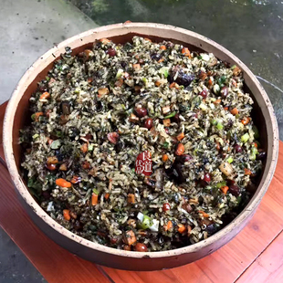 良道优品|社饭湘西芷江特产侗苗家腊肉蒿菜饭三月饭糯米饭野菜饭