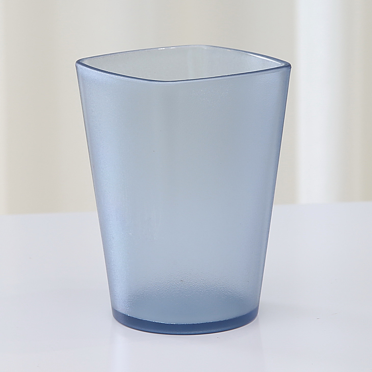 家用加厚创意简约方形水杯塑料磨砂半透明喝茶牛奶杯刷牙漱口杯子