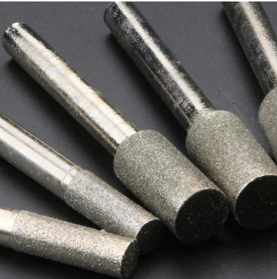 6mm柄金刚砂磨针圆柱形金刚石磨头磨针金刚砂磨棒电磨头合金磨头
