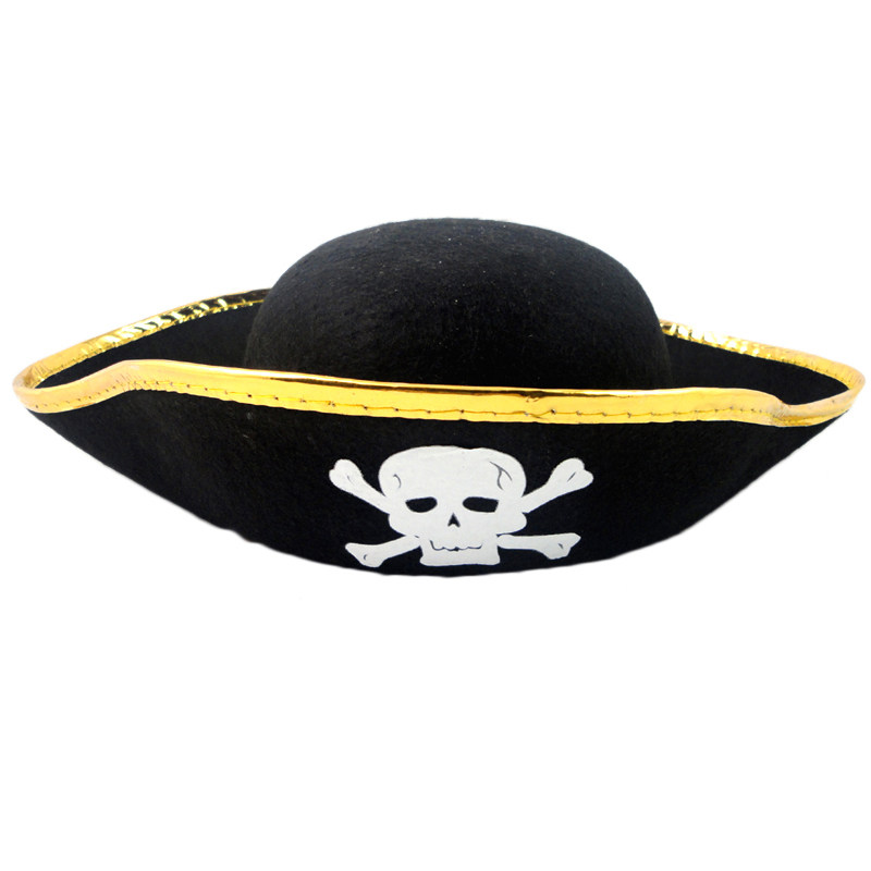 万圣节表演演出化妆舞会派对帽子帽子道具海盗装扮骷髅帽子海盗帽
