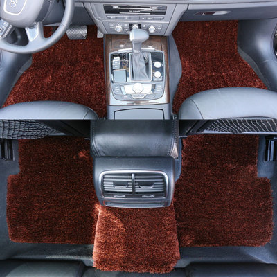 南韩冰丝加密超厚长毛汽车地毯专车专用金丝绒亮丝防水防滑毛脚垫