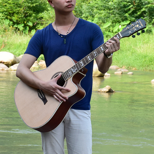 吉他音响手40寸新手民谣41寸木初学者吉它乐器laiersi木吉他原木