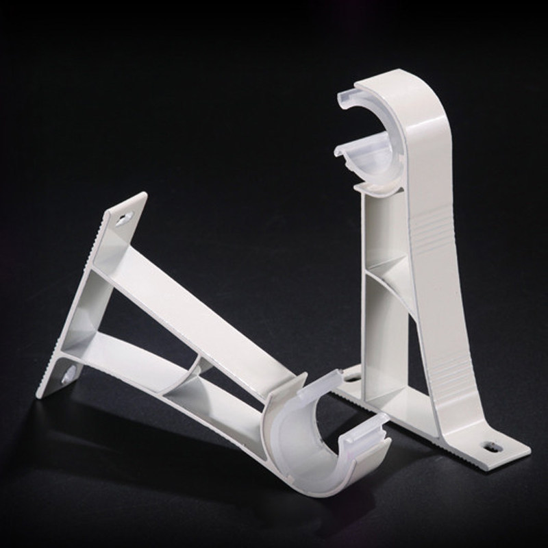 罗马杆支架底座顶装双杆窗帘杆支架加厚铝合金侧装单杆底座托配件