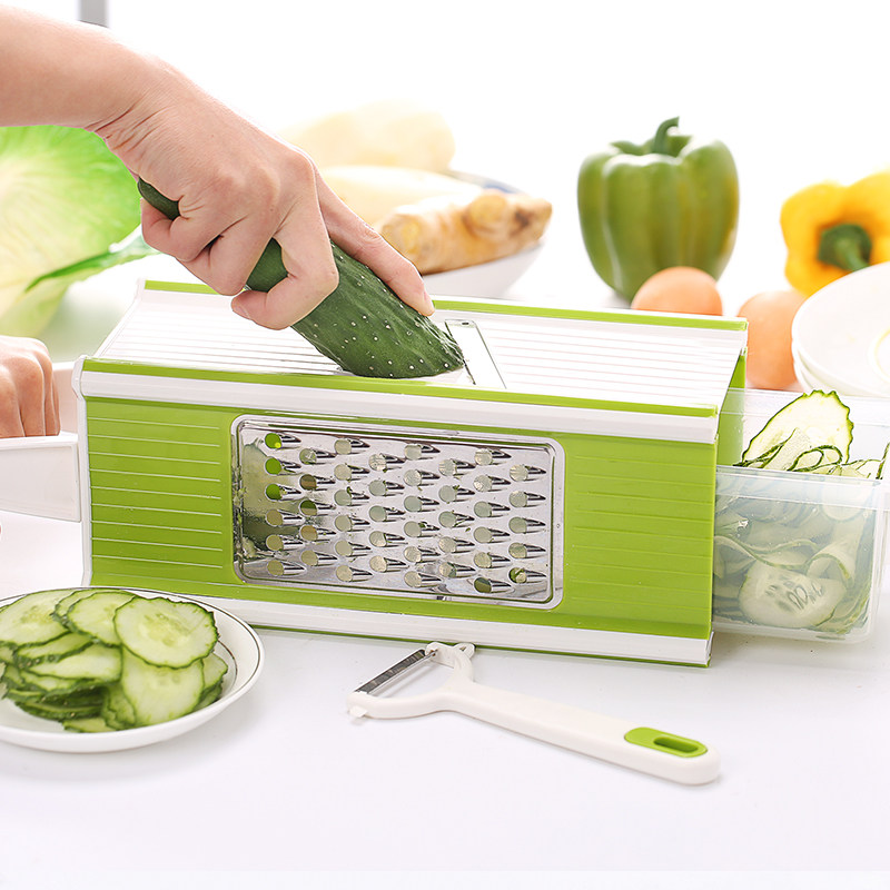 家用多功能切菜刮削擦创刨抛切剥丝器擦子护手神器土豆片粗丝工具