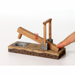 踏碓脚碓模型微型农具田园乡土风格工艺品新奇特中国风摆件