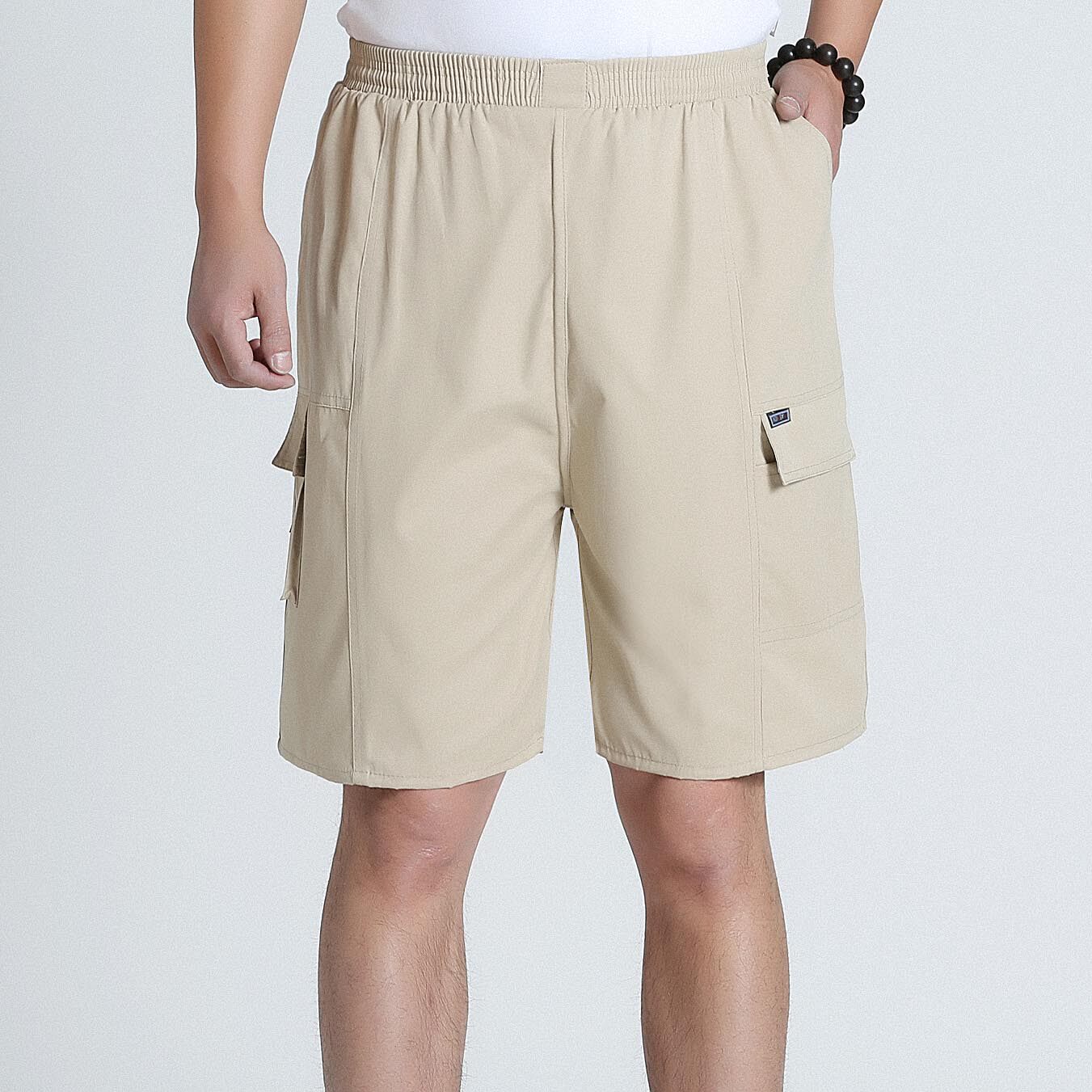 中年短裤宽松男装夏款男士沙滩裤爷爷夏季薄款中老年爸爸装五分裤