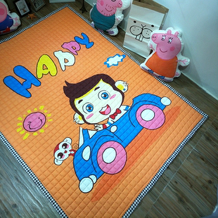 全棉环保宝宝爬行垫加厚婴儿童客厅超大号折叠小孩榻榻米地爬爬垫