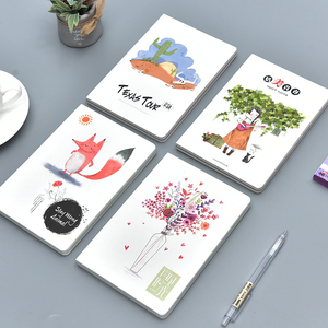 清新手绘笔记本创意可爱卡通封面简约厚实记录本日记本记事本80张