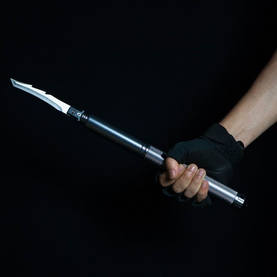 登山杖多功能户外伸缩直柄折叠手杖爬山野营徒步装备棍棒防身用品