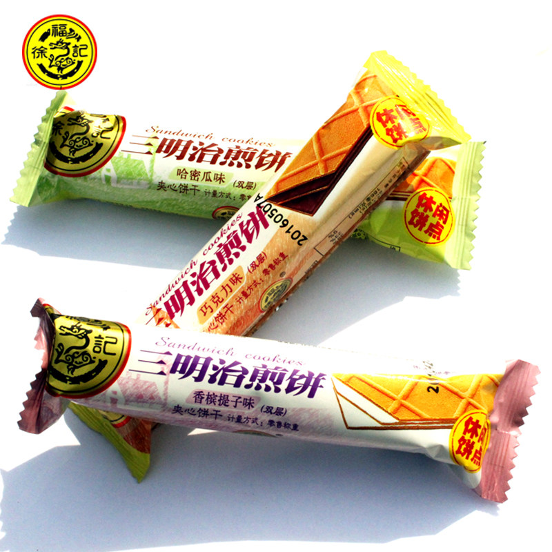 徐福记瓦格酥煎饼多种口味混装500g散装饼干糕点休闲零食包邮