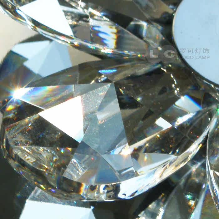 晶博锐603-600 led贴片餐厅花朵水晶吊灯灯饰灯具 实物照 实体店