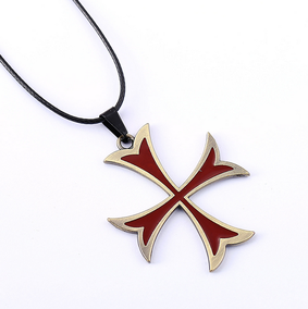 刺客信条 游戏周边圣殿骑士 assassins creed 十字架吊坠项链