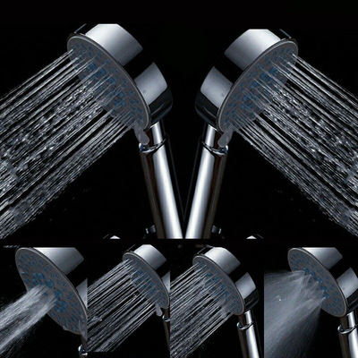 可调五档淋浴喷头挂墙式花洒手持花洒喷头 大莲蓬头 太阳能花洒头