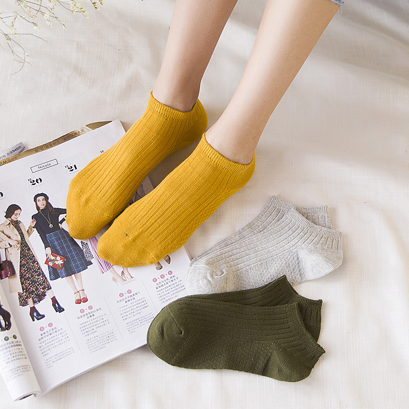 天天特价船袜女纯棉浅口袜子日系竖条纹低帮短袜韩国学生可爱女袜
