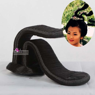 千魅古韵汉朝汉服洛神飞天发髻甄宓汉式可弯曲cos古装假发t030