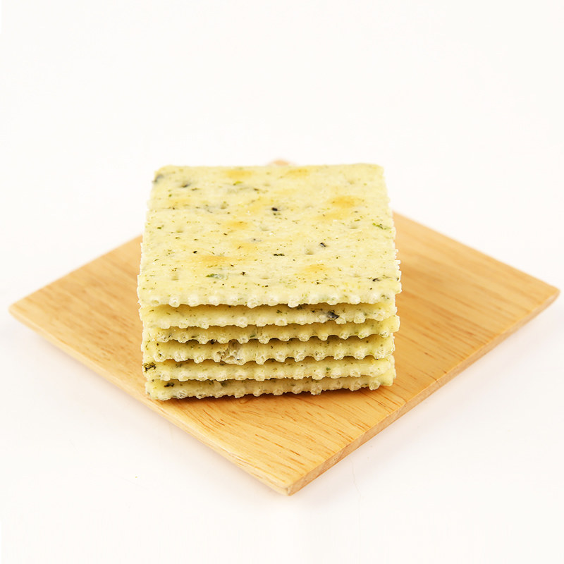 好吃点无蔗糖海苔苏打饼干梳打咸味无糖食品糖尿人小吃零食品130g