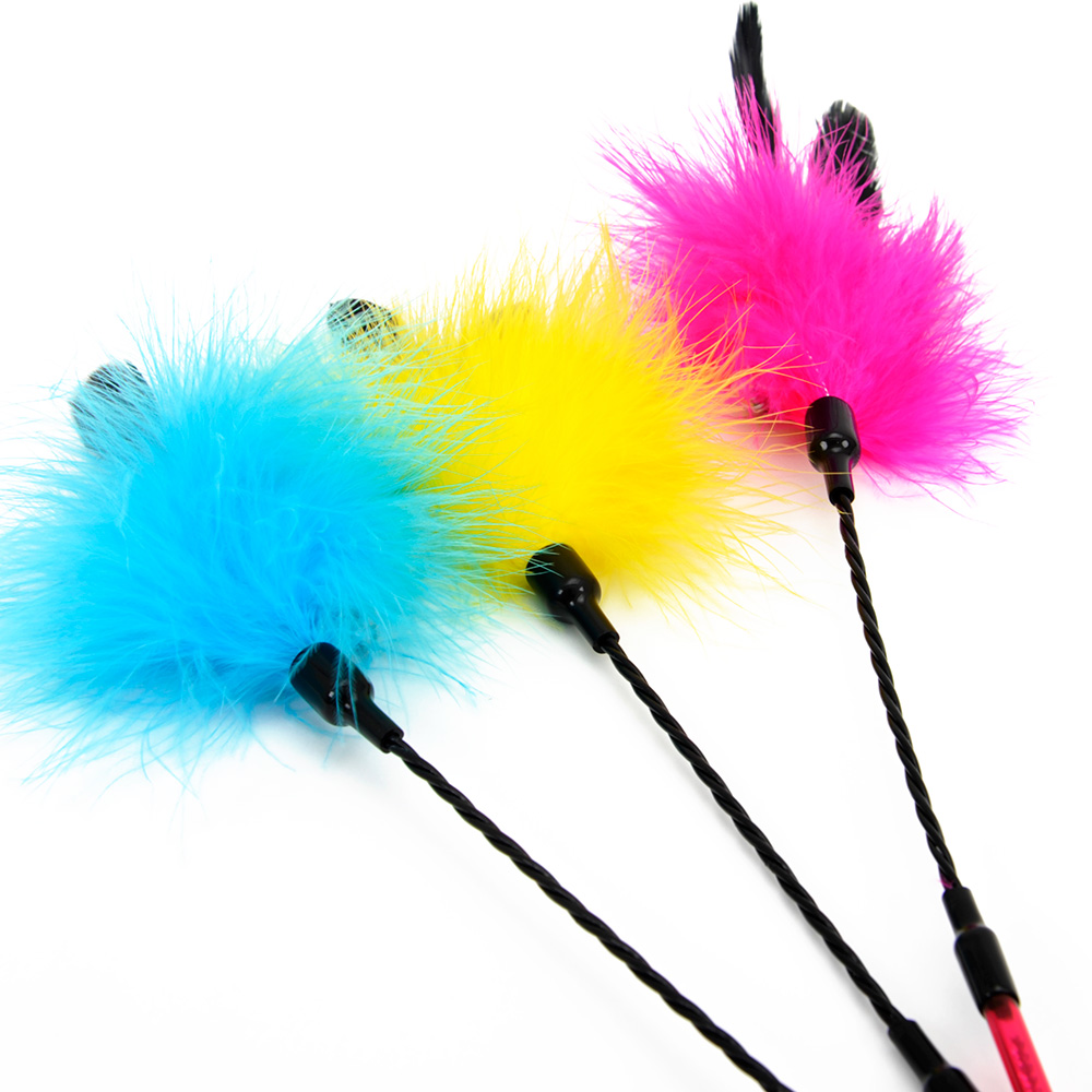 火鸡毛逗猫棒 逗猫杆 宠物小猫咪互动玩具 逗猫玩具 互动益智玩具