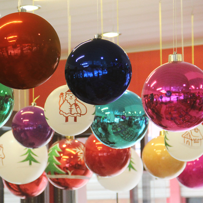 圣诞节装饰品彩球吊球圣诞树挂件圣诞彩球橱窗商场酒店场景装饰球
