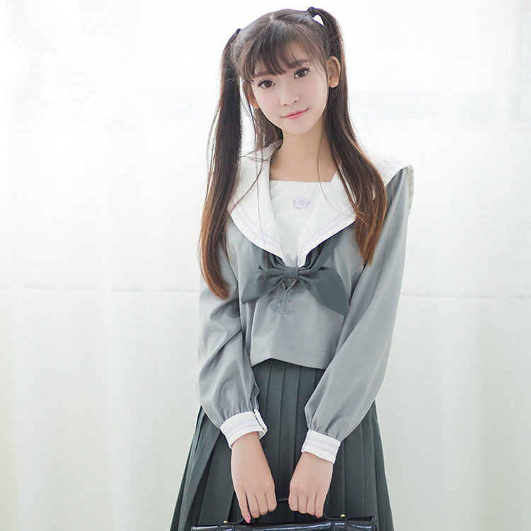 春夏日本jk制服学生校服学院风软妹装女百褶裙套装日系可爱水手服