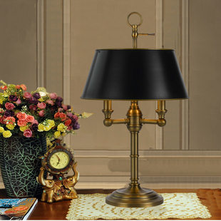 书桌台灯护眼学习美式台灯 欧式床头灯复古台灯卧室客厅书桌