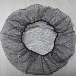 100只批发价一次性网眼帽尼龙帽圆帽发网帽发罩参观用帽白蓝黑色